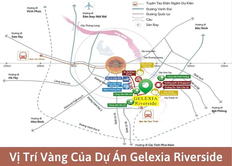 vị trí vàng của dự án Gelexia Riverside