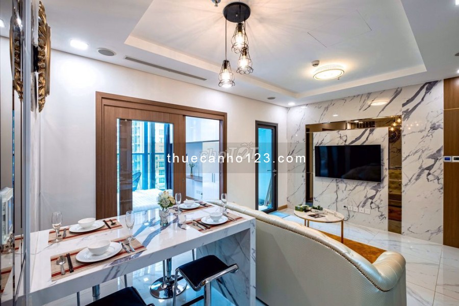 Trống cho thuê căn hộ 2PN 88m2 ban công chung cư Vinhomes Central Park giá rẻ 15,5 tr/th