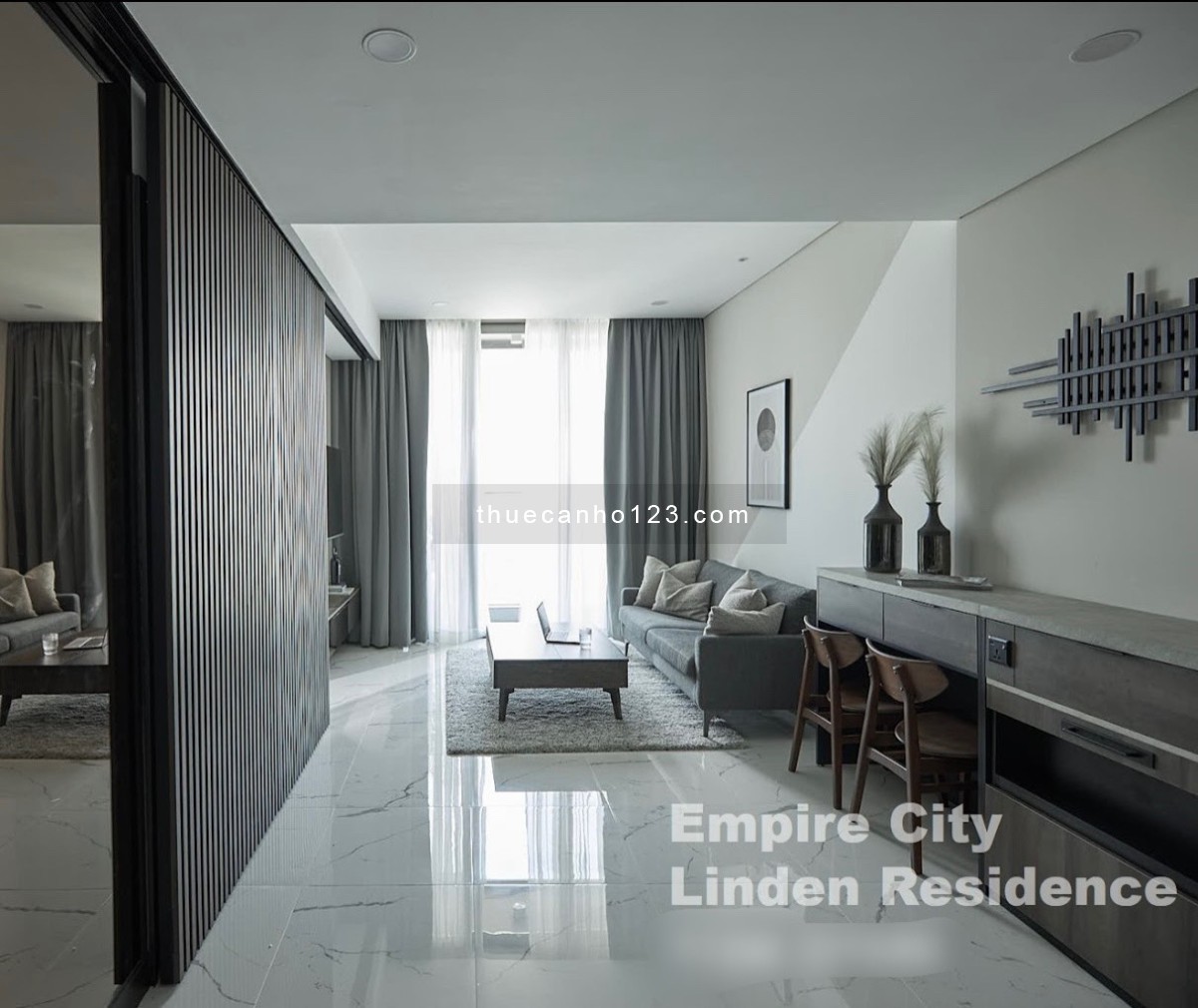 Em có căn hộ đẹp tại Empire City Thủ Thiêm cho thuê căn 63m2 giá 26 Triệu/Tháng