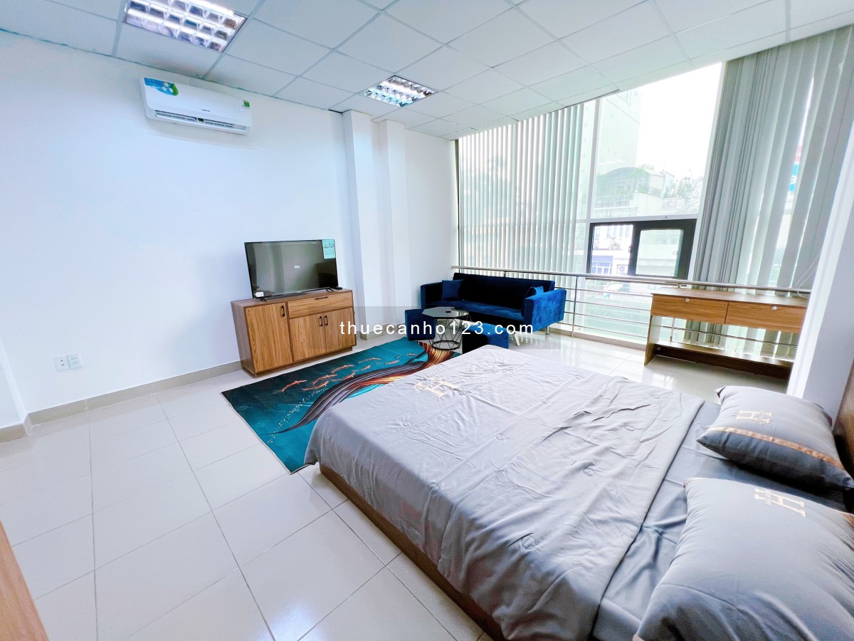 Căn 1 phòng ngủ master - 2 phòng ngủ, máy giặt riêng tại khu Tân Định Q3, PN ( new 100%)
