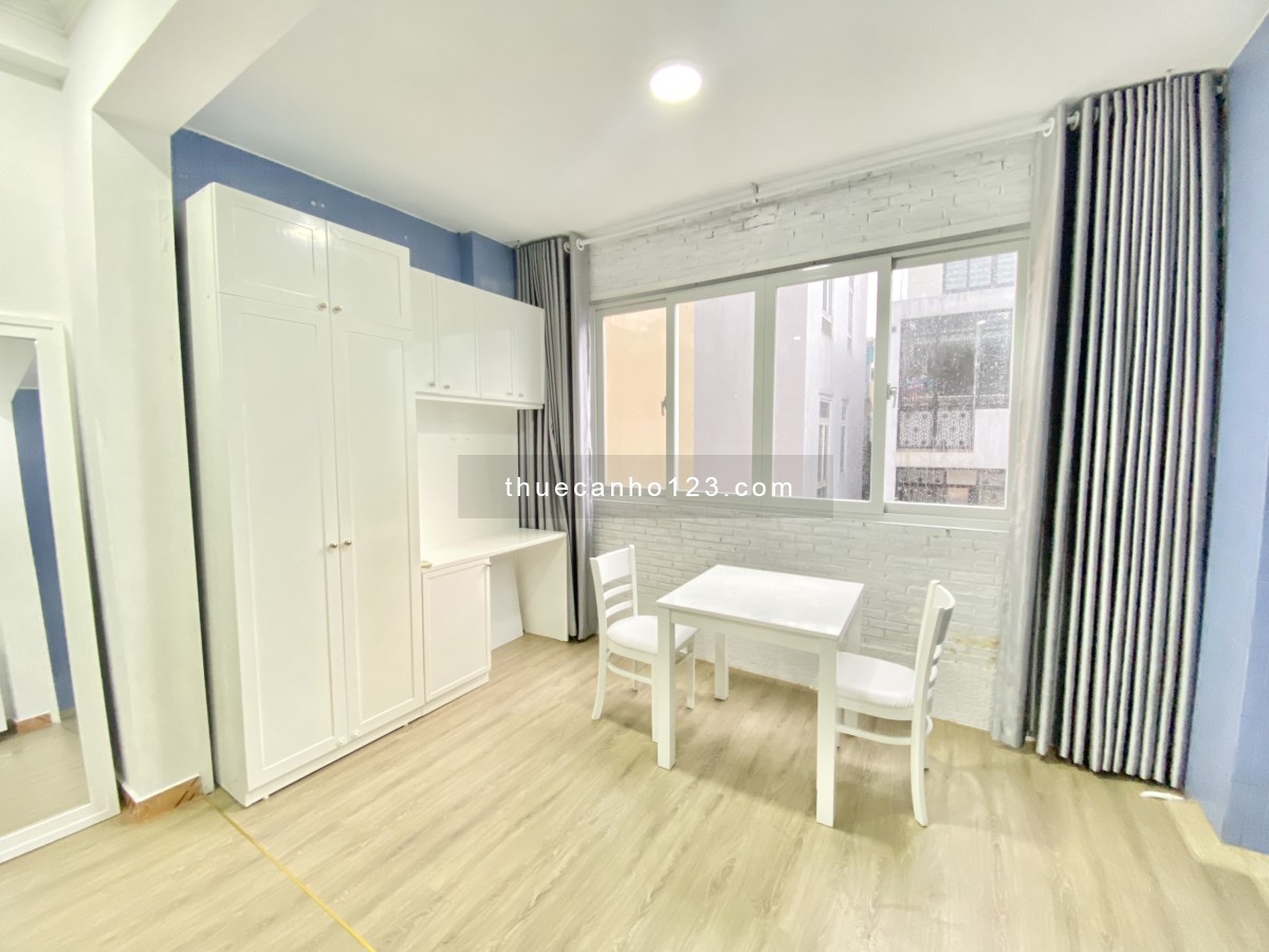 Cho thuê căn hộ Đakao Q1 Studio Trung Tâm SG, Cửa sổ lớn siêu thoáng, Full nội thất.