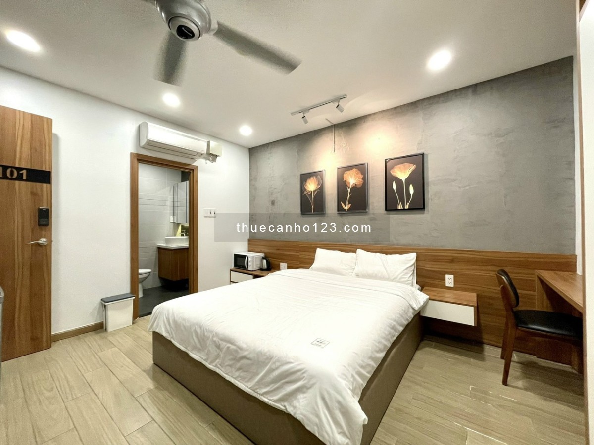 Studio sàn gỗ Full nội thất hỗ trợ 500k trong 3 tháng đầu cho khách kí 6 tháng