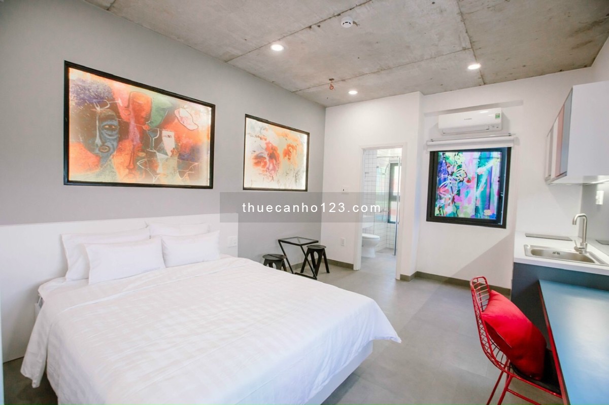 Căn hộ Studio full nội thất 40m2, gần phố đi bộ Nguyễn Huệ, cho nuôi pet, sạch sẽ an ninh