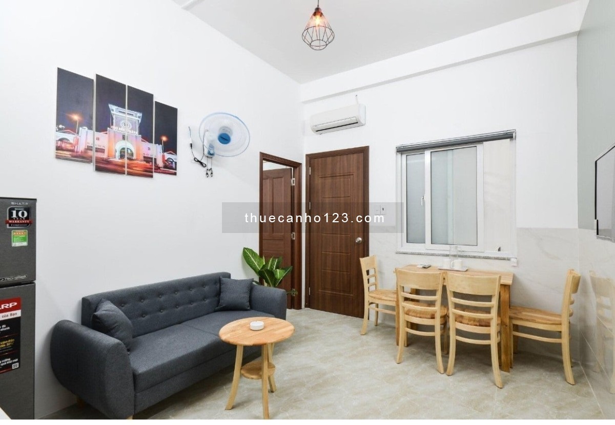 Cho thuê căn studio, duplex, 1 pn - bếp riêng, full nội thất mới, đối diện Etown Cộng Hòa