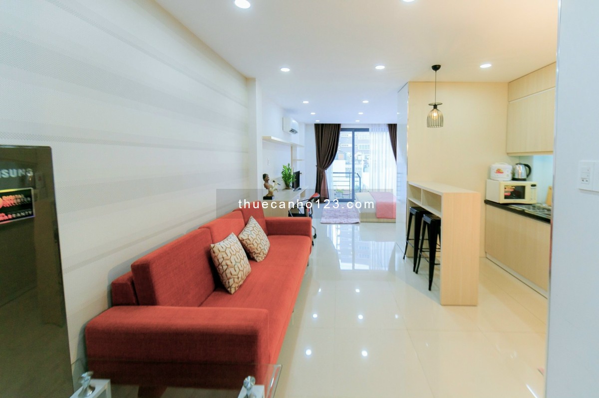 Căn hộ studio cao cấp full nội thất Quận 1, sạch đep, sáng gần nhà thờ Cầu Kho, đh Văn Lang Cs1