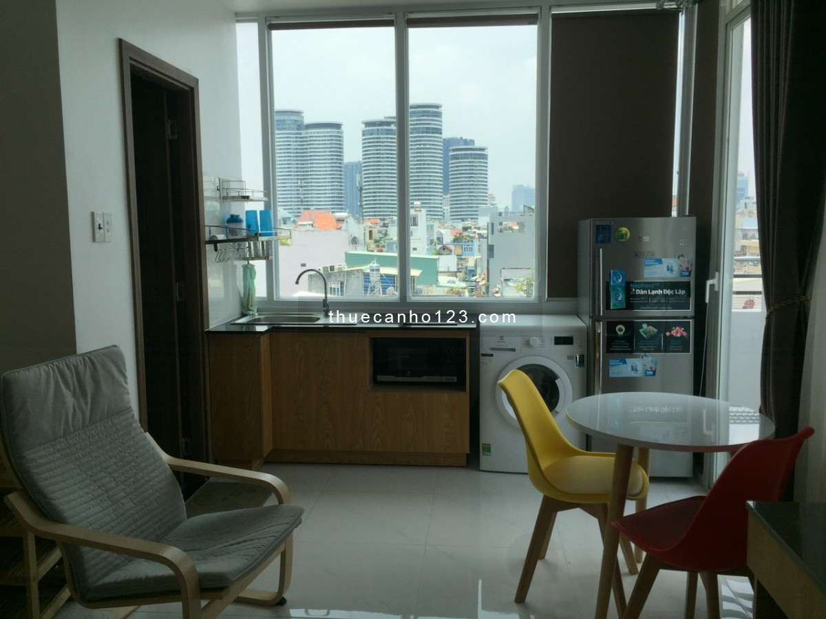 CHDV studio view Landmark tại Bình Thạnh_balcony_máy giặt riêng_0974821028 ( em Trung )