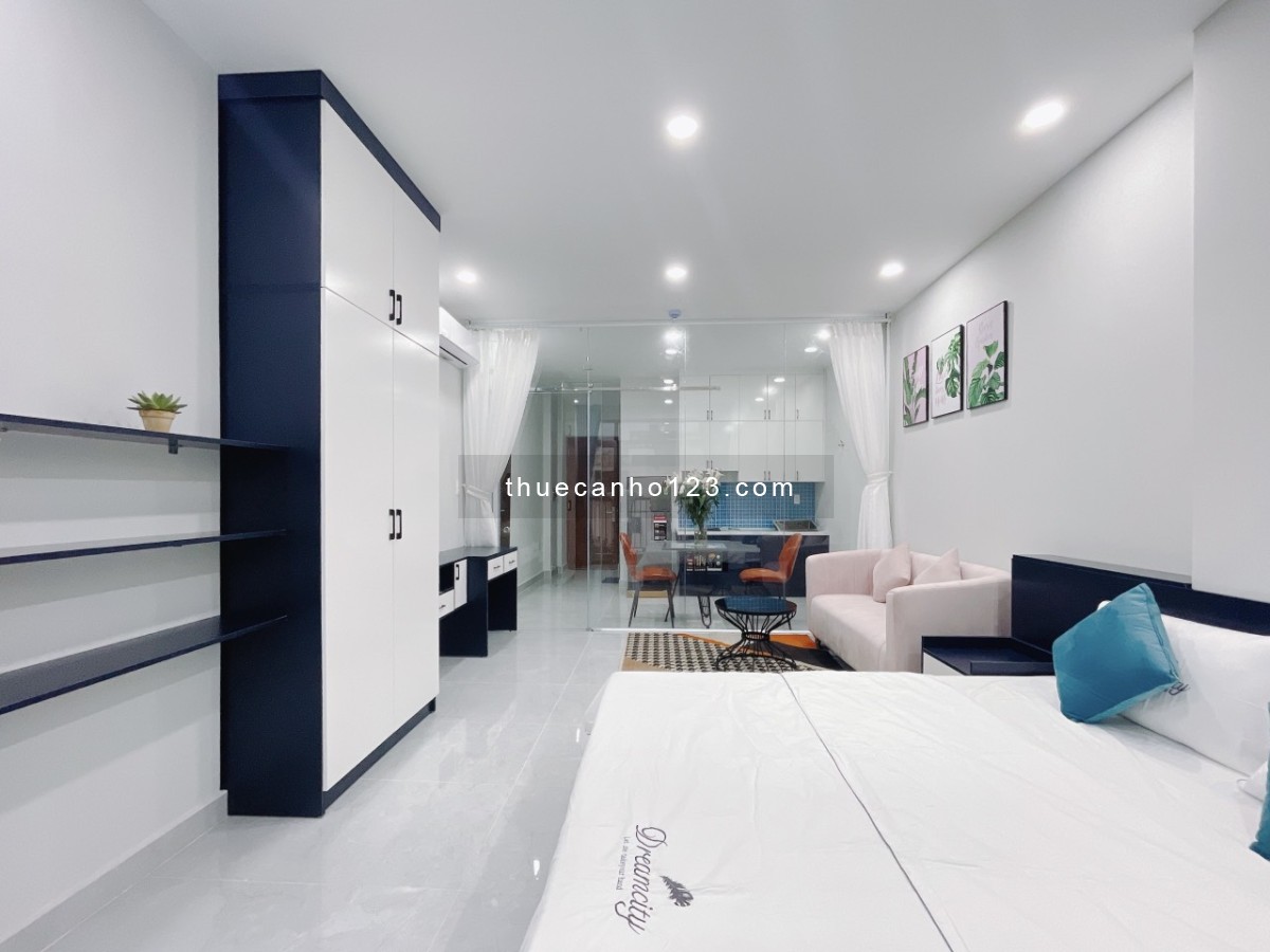 Quận 3 căn hộ 1pn Luxury sang trọng thiết kế tinh tế, ban công rộng, thoáng, đủ nội thất