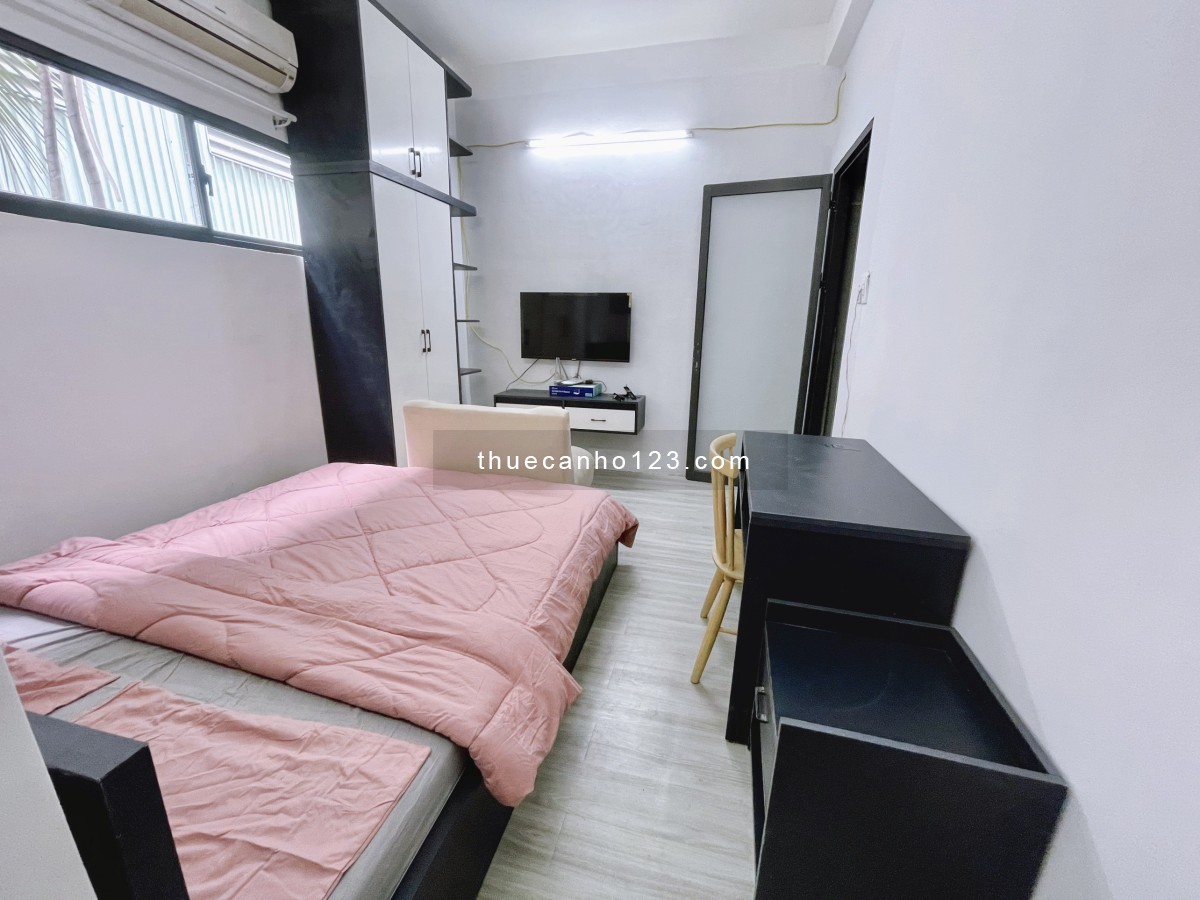 Cho thuê căn hộ 1PN decor xinh xắn, có máy giặt riêng ngay Tân Định quận 1