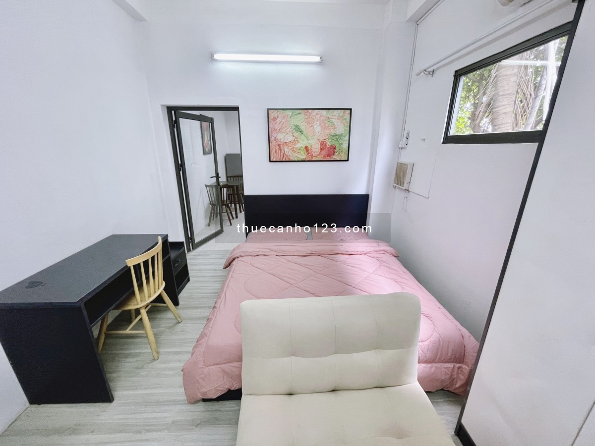 Cho thuê căn hộ 1PN decor xinh xắn, có máy giặt riêng ngay Tân Định quận 1
