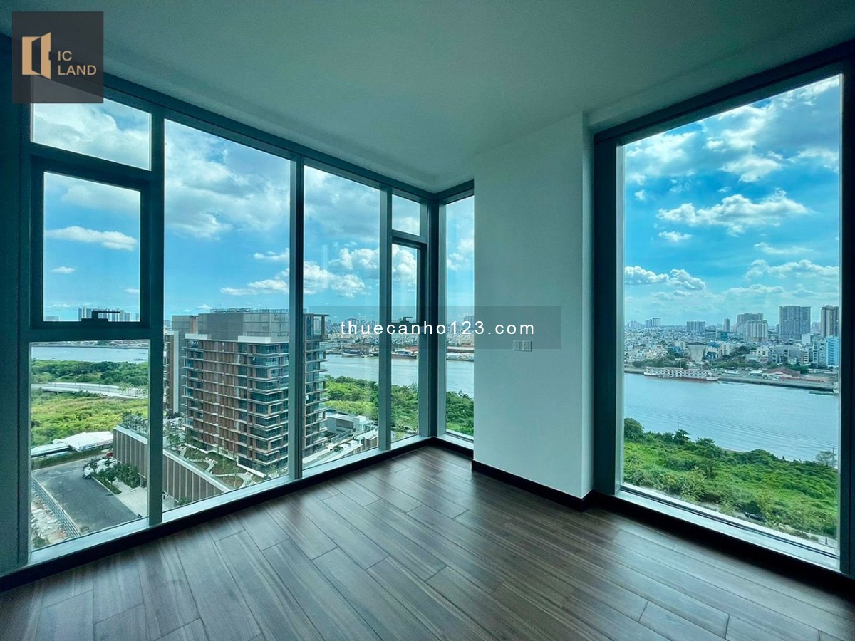 Cho thuê căn hộ 2PN nội thất cơ bản tại Empire City, view sông căn góc, giá chỉ 25.5 triệu/tháng