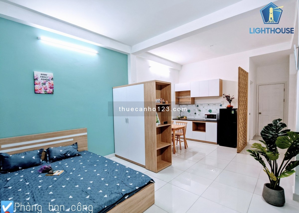 Cho thuê căn hộ 1pn full nội thất, view Balcon gần Chợ Bà Chiểu