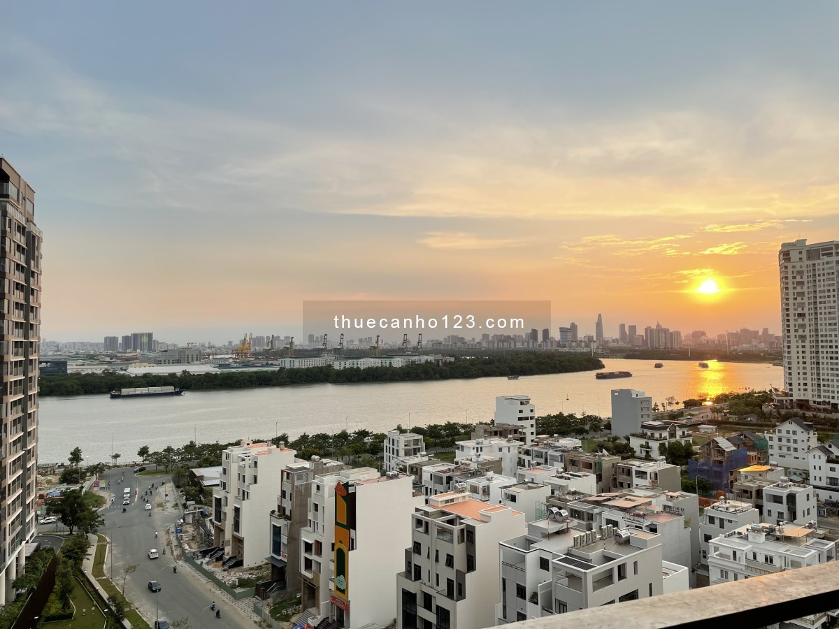 Cho thuê nhanh 2 phòng ngủ One Verandah nhà đẹp, view trực diện sông SG