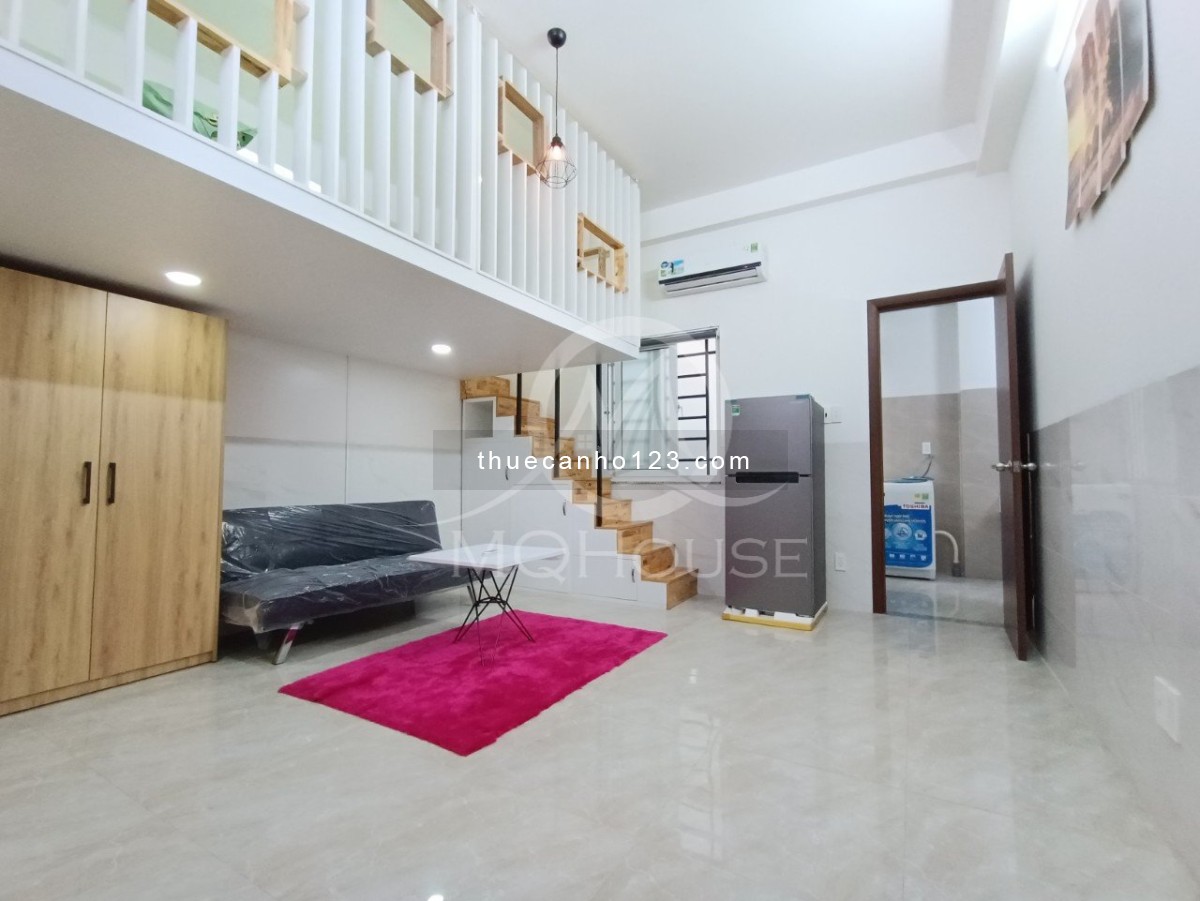 Căn hộ Duplex 1PN ngay Etown, K300, bếp tách riêng, Full NT, mới 100%