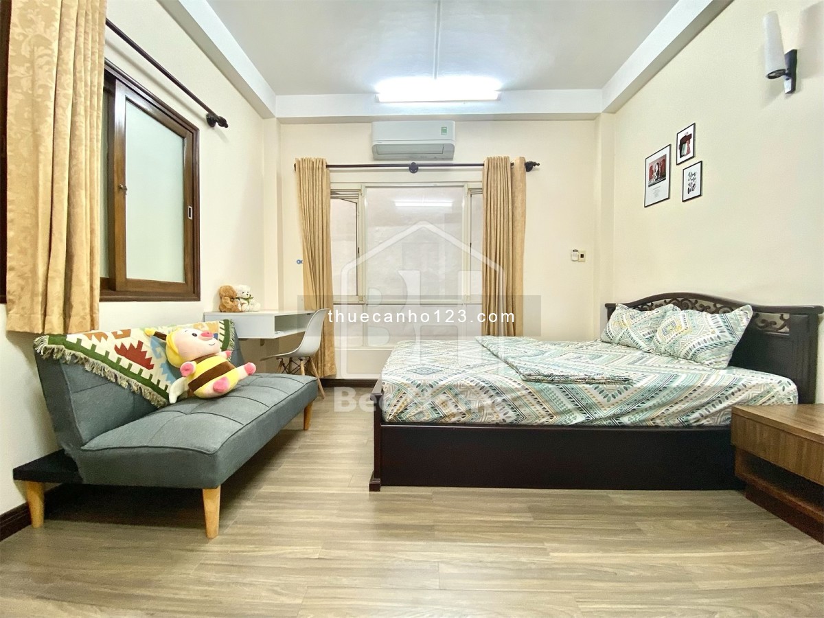 Căn hộ 1pn balcon siêu lớn full nội thất ngay Trần Quang Khải quận 1