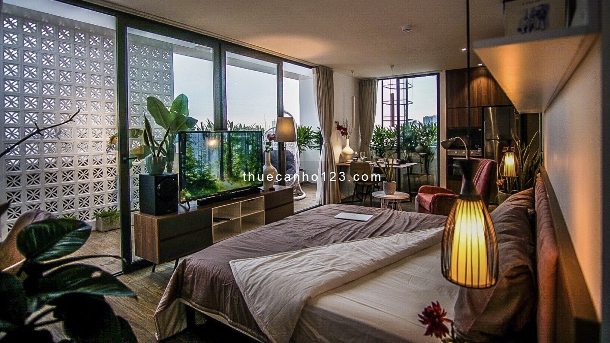 C.Hộ Luxury 1PN Style Indochine Balcony View Landmark 81| 0827405015