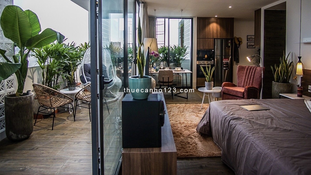 C.Hộ Luxury 1PN Style Indochine Balcony View Landmark 81| 0827405015