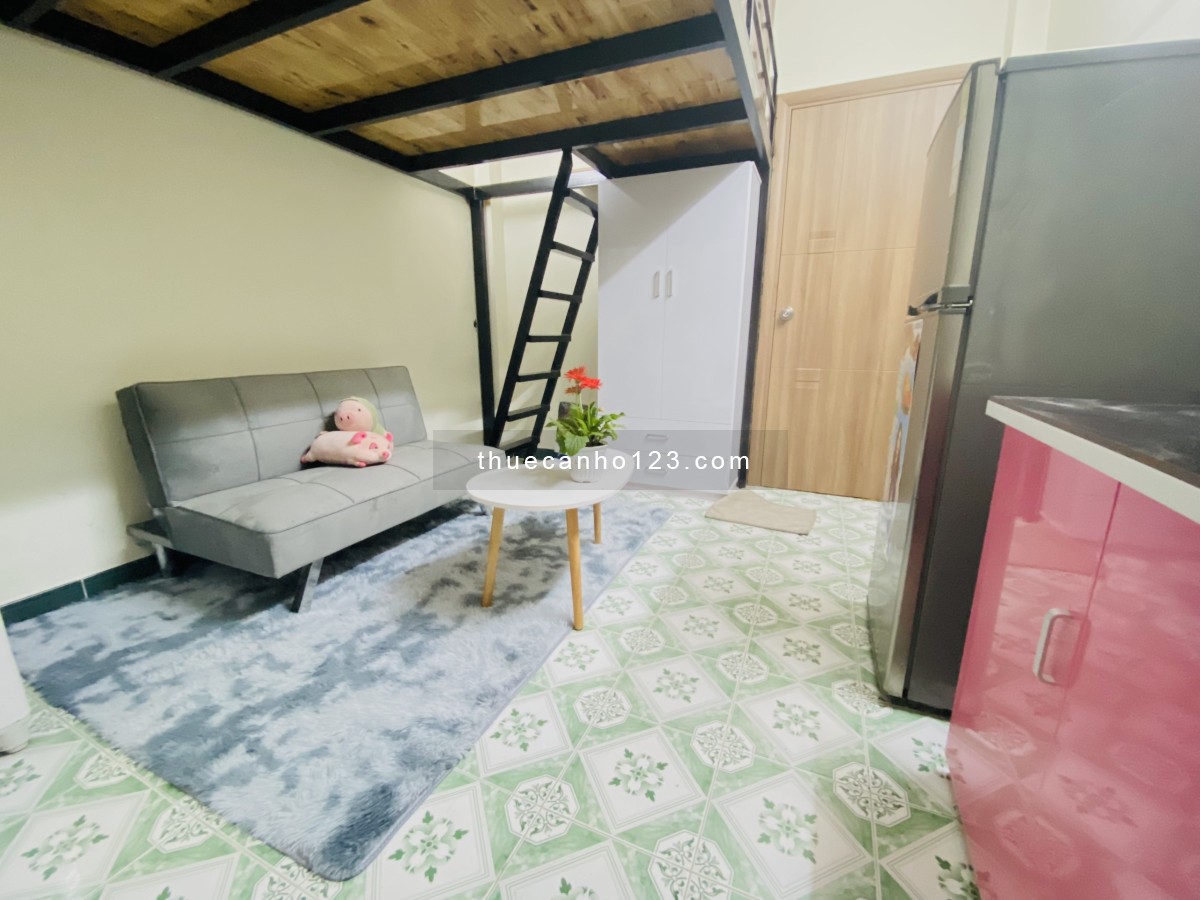 Căn hộ duplex, full nội thất cách Phan Đình Phùng 100m ngay ngã tư phú nhuận, máy giặt riêng