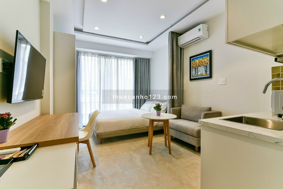 Căn hộ studio balcon full nội thất đẹp ngay Nguyễn Trãi gần Ngã 6 Phù Đổng, ĐH Hoa Sen Bến Thành Q1