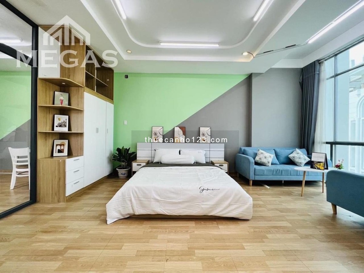 Cho thuê căn hộ 1 Phòng ngủ gần Ngã tư Hàng Xanh cầu Thủ Thiêm rộng 45m2 full nội thất