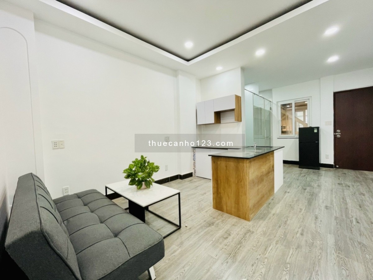 Cho thuê căn hộ 1 pn và 1 pk, DT 55m² tại Phú Nhuận (gần bờ kè Trường Sa)