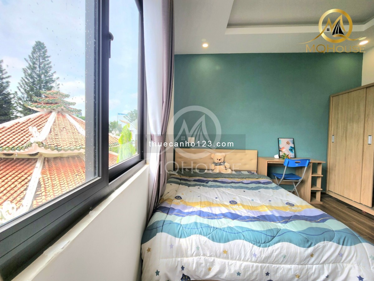 Cho thuê căn hộ cửa sổ thoáng bếp xa giường yên tĩnh gần CV Hoàng Văn Thụ