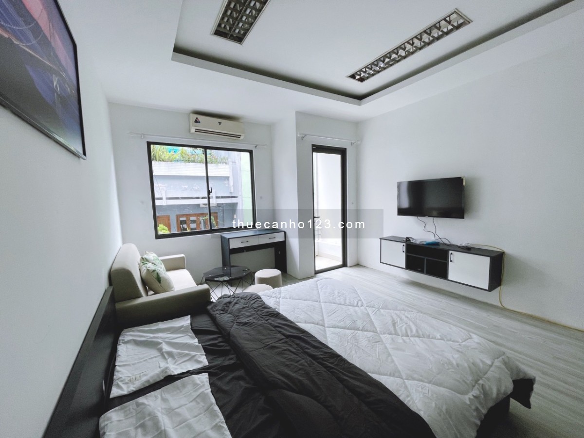 Căn hộ 1 pn balcon, máy giặt riêng, đủ nội thất gần CV Lê Văn Tám- Võ Thị Sáu, Tân Định - Q1 - 40m2