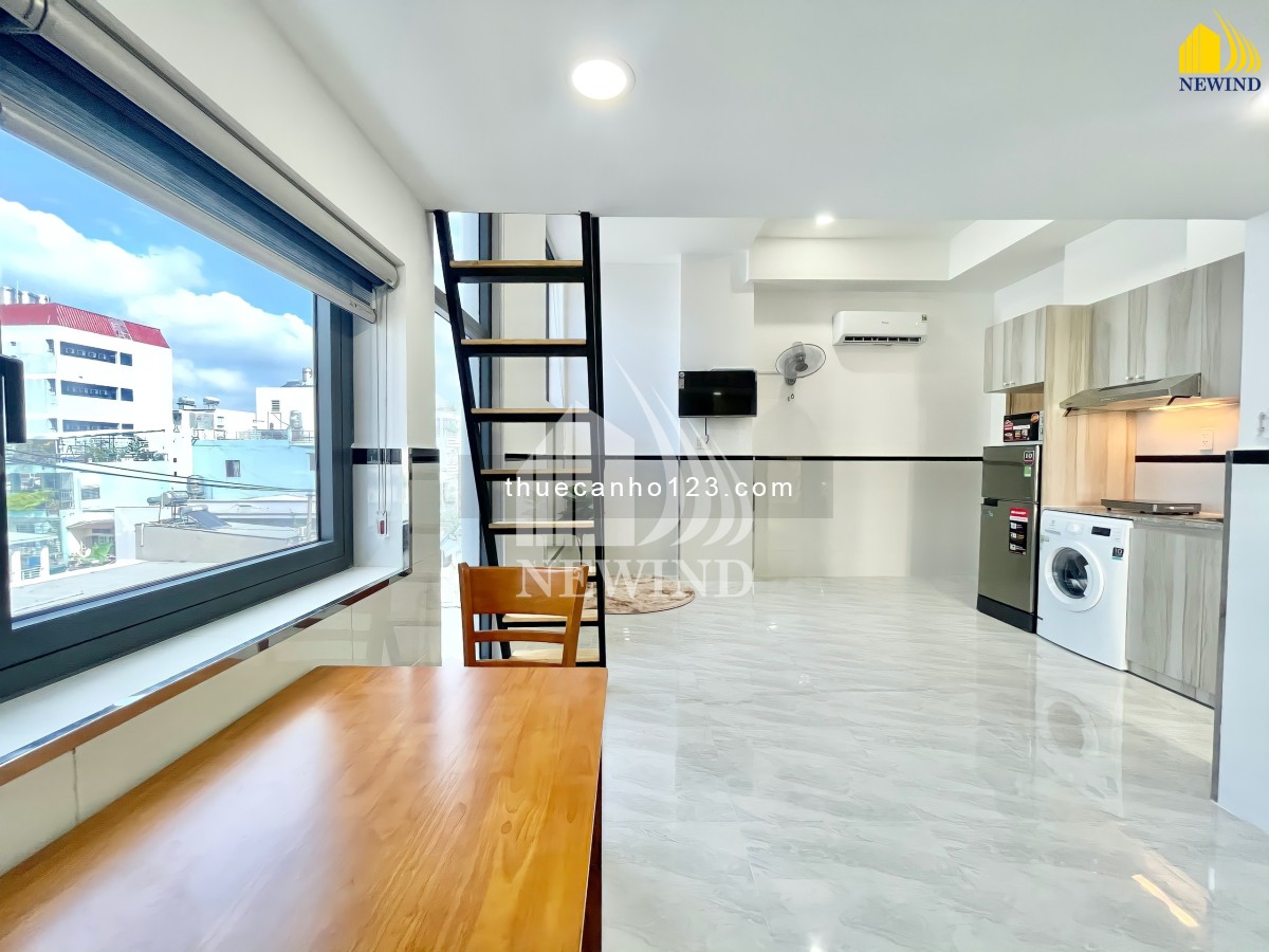 Cho thuê CHDV Duplex full nt - Q7 gần gần Rmit, Lotte, SC Vivo, giá 5 triệu, dt 30m2 1 pn 1 wc