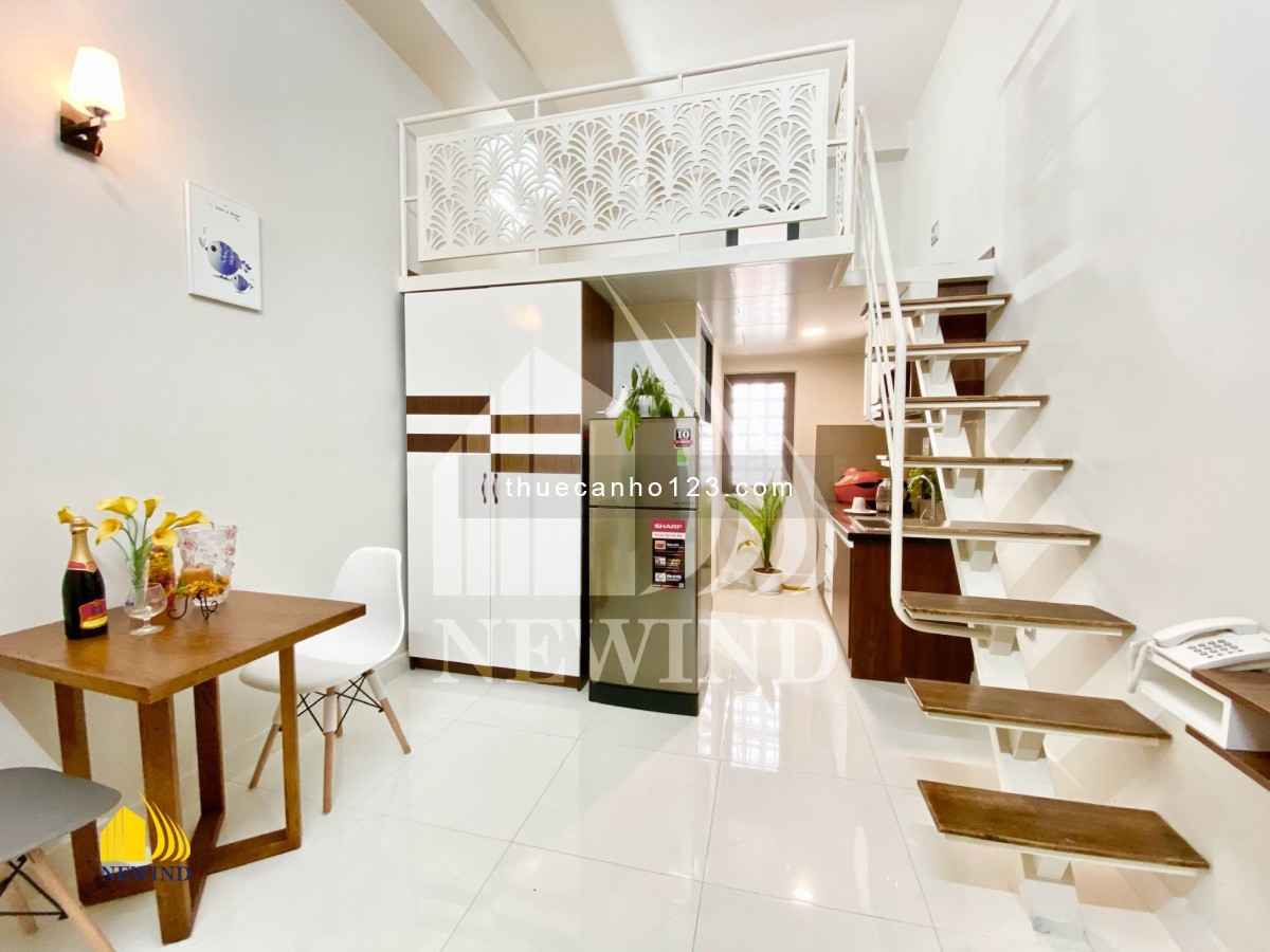 Cho thuê CHDV Duplex full nt - Q7 gần gần Rmit, Lotte, SC Vivo, giá 5 triệu, dt 30m2 1 pn 1 wc