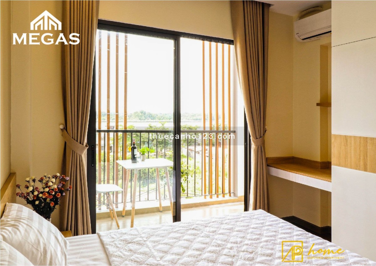 Cho thuê căn hộ 1 phòng ngủ cao cấp có ban công, dịch vụ tốt gần Masteri An Phú, giá 9tr5
