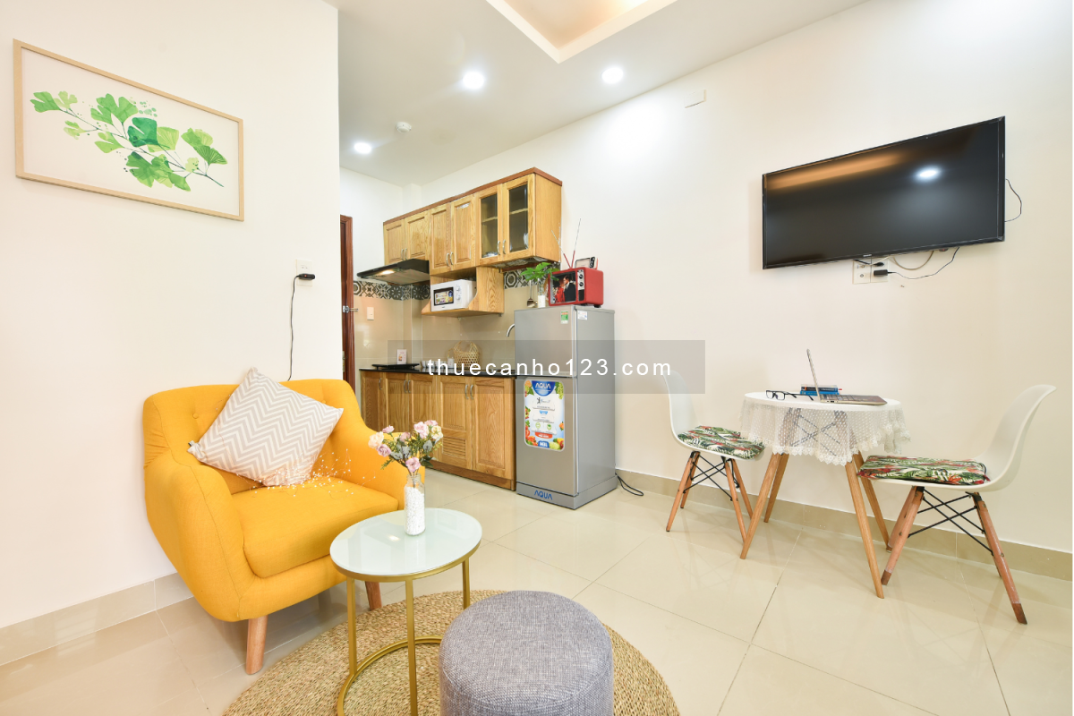 Căn hộ studio 35m2, full nội thất gần phố Tây Bùi Viện