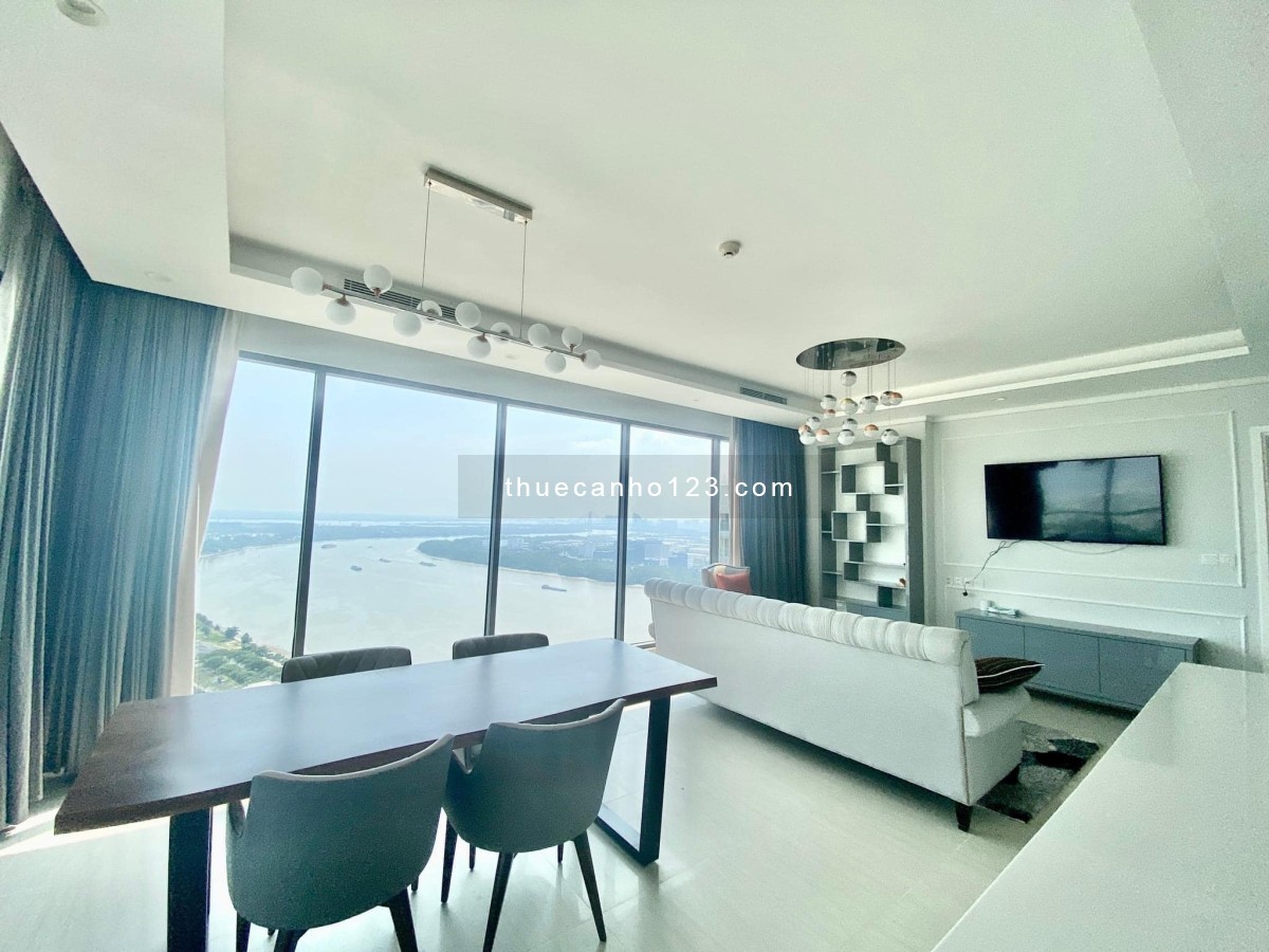 Căn hộ 3PN Đảo Kim Cương 120m2, full nội thất, view sông, giá thuê cực tốt 35 triệu/tháng