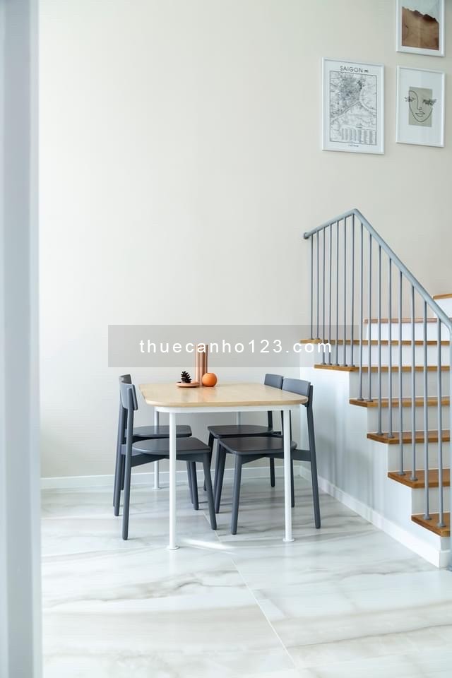 Cho thuê căn Duplex 2PN Feliz full nội thất hiện đại với tông màu pastel đơn giản, tinh tế