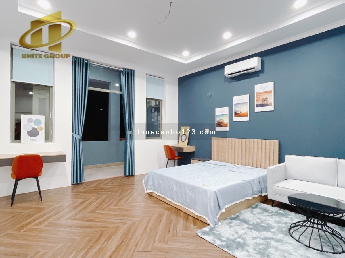 1 pn, Studio bancon máy giặt riêng full nội thất xịn xò mới hoàn toàn ở KDC Nam Long, Big C Crescent