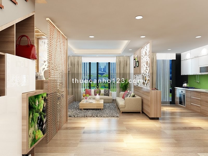 Cho thuê căn hộ Duplex chung cư Golden Land 275 Nguyễn Trãi, 3 pn nội thất tông màu sáng sang trọng
