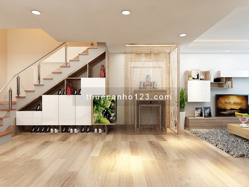 Cho thuê căn hộ Duplex chung cư Golden Land 275 Nguyễn Trãi, 3 pn nội thất tông màu sáng sang trọng