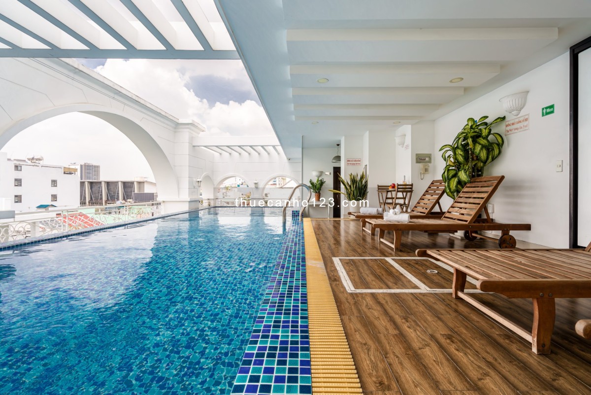 Căn hộ 1 phòng ngủ cao cấp - balcony - gym - hồ bơi gần công viên Hoàng Văn Thụ bao chi phí