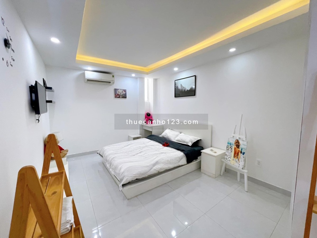 Căn hộ Studio 40m2 Full NT Gần cầu Thị Nghè, Thảo Cầm Viên Q1, Toà nhà có thang máy, Hầm xe rộng