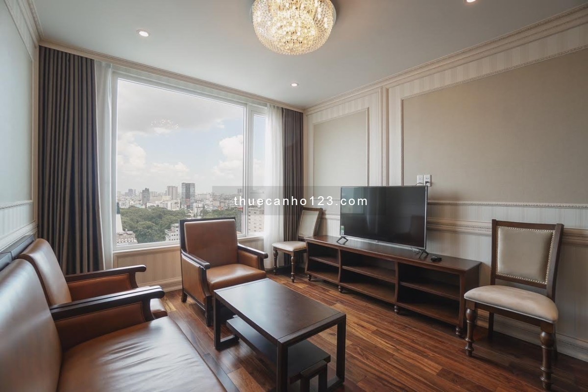 Cho thuê căn hộ cao cấp Léman Luxury Apartments Q3 76m2, 2PN, 2WC, Full NT Cao Cấp. Giá Thật: 26 tr