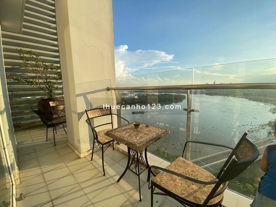 Thuê Duplex Đảo Kim Cương 243m2, full nội thất, view toàn cảnh sông quận 1 cực chill giá 75tr/tháng
