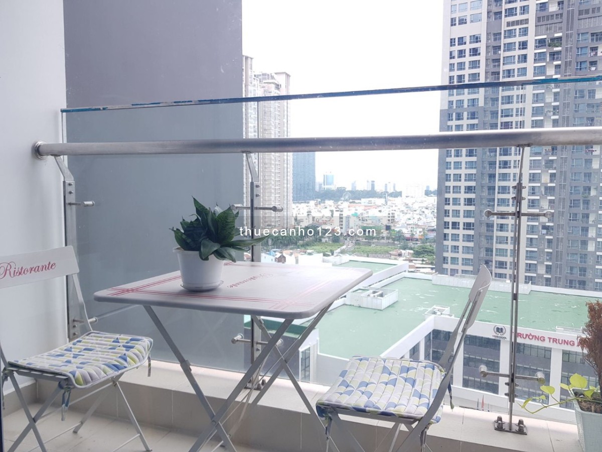 CHO THUÊ 1PN FULL NT ĐẸP, VINHOMES CENTRAL PARK, Q BT, DT 53M2, VIEW THOÁNG