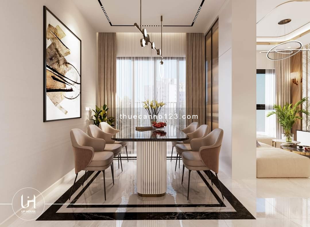 Cho thuê căn hộ Léman Luxury Apartments 58m2, 1PN, Full Nội Thất Cao Cấp. Giá: 20 tr/th