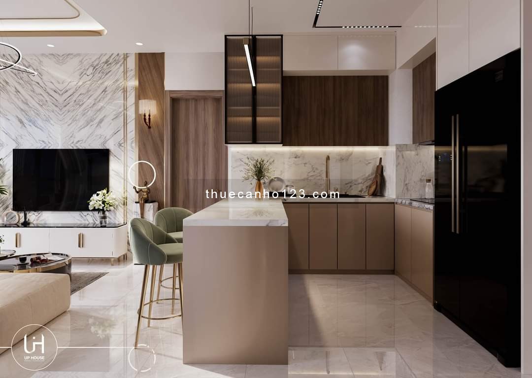 Cho thuê căn hộ Léman Luxury Apartments 58m2, 1PN, Full Nội Thất Cao Cấp. Giá: 20 tr/th
