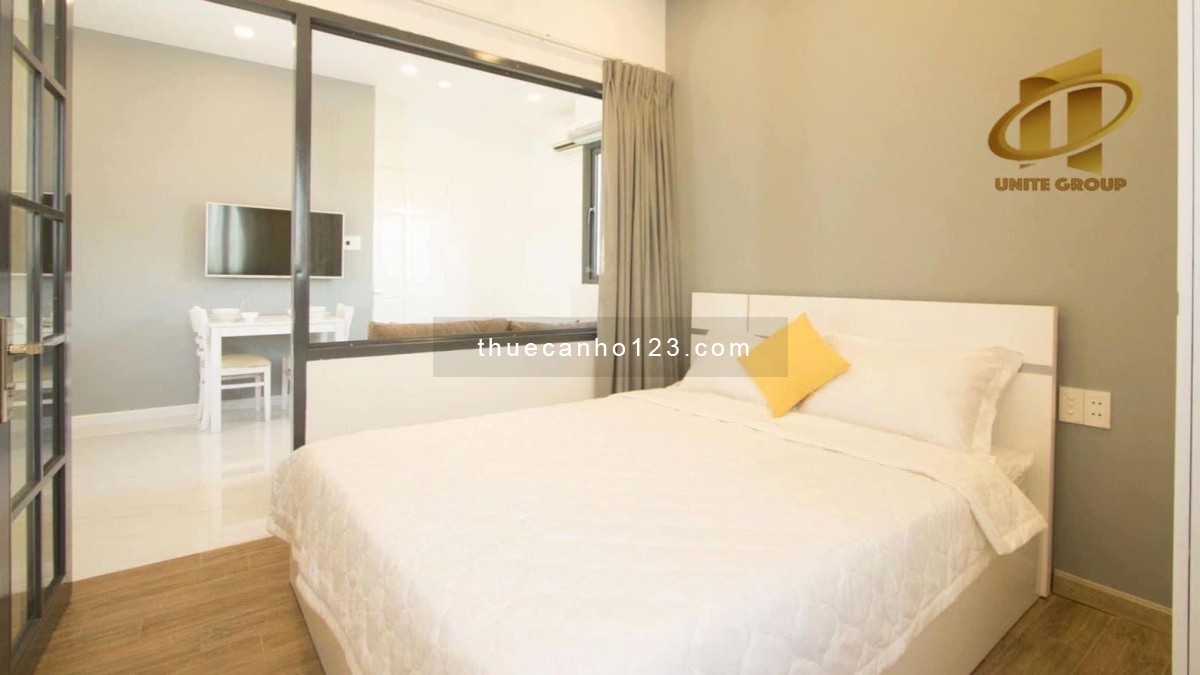 Cho thuê căn hộ dạng 1 phòng ngủ cửa sổ thoáng ngay cầu Nguyễn Văn Cừ Quận 8
