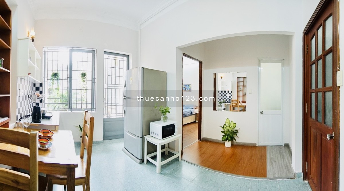 Căn hộ 1PN balcon và cửa sổ lớn full nội thất gần Đài Truyền Hình, SVĐ Hoa Lư, NTMK Q1