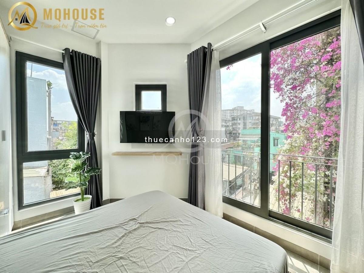 Khai trương căn hộ full nt cửa sổ balcony siêu thoáng gần cầu Bông, phố ăn Vạn Kiếp, vòng xoay ĐBP