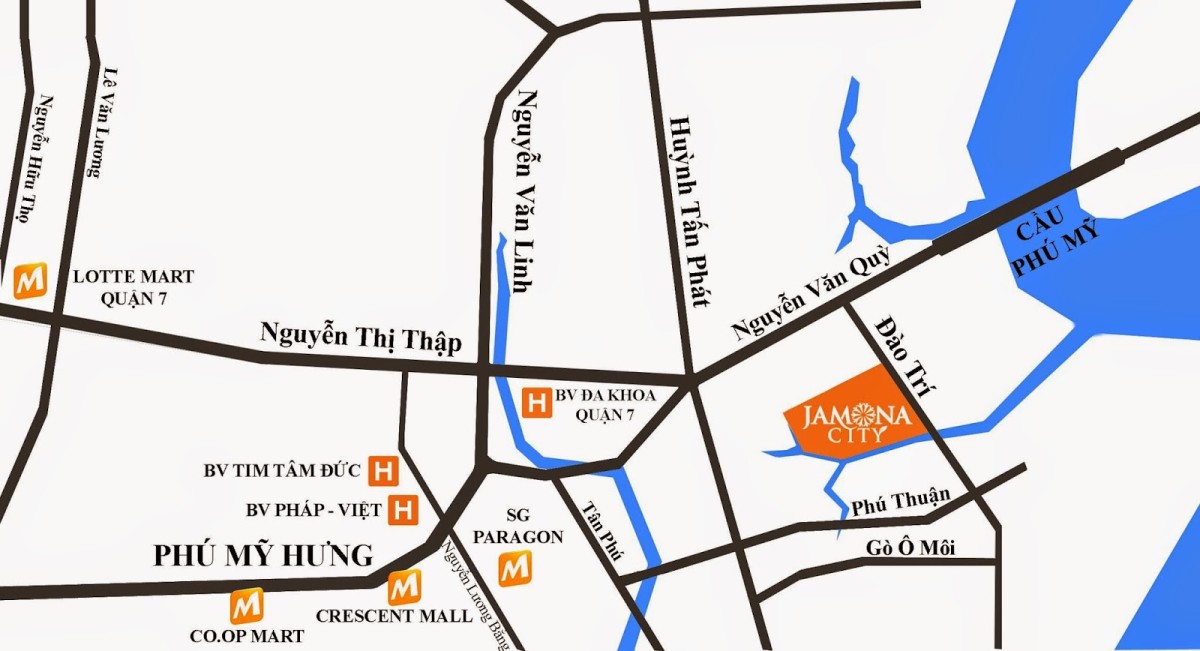 Vị trí căn hộ chung cư Jamona City Vị trí căn hộ chung cư Jamona City
