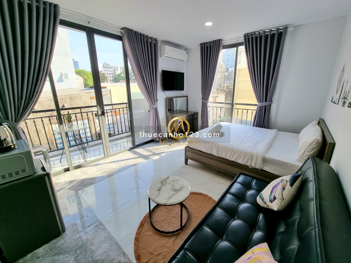 Căn hộ studio balcon và cửa sổ full nội thất gần khu Phan Xích Long, chợ Bà Chiểu, Q.PN