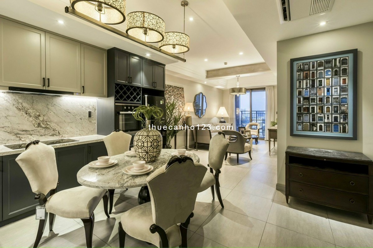 Cho thuê căn hộ Léman Luxury Apartments Q3 76m2, 2PN, 2WC, Full NT đẹp. Giá: 25 tr/th còn TL