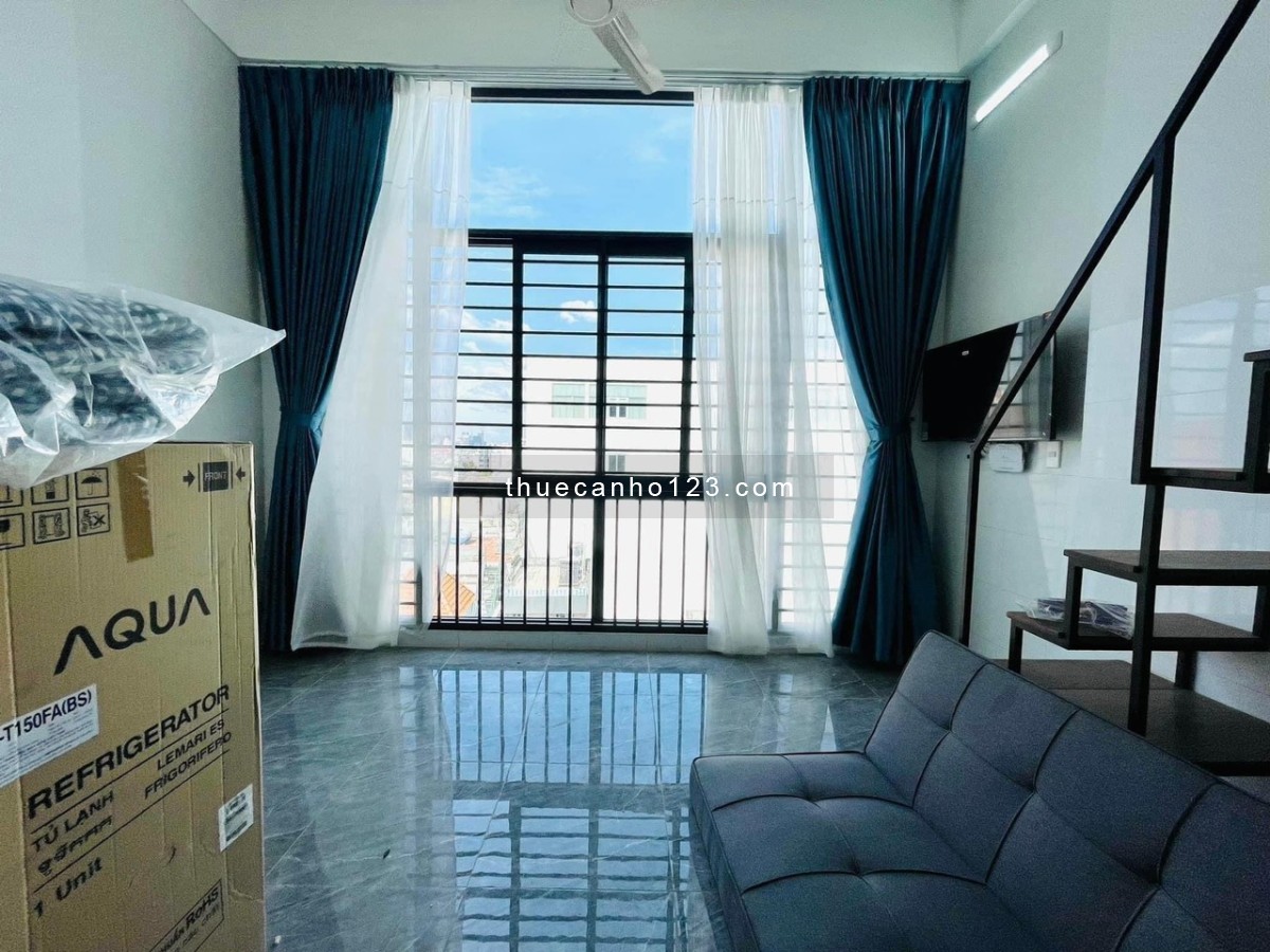 Căn hộ duplex mới xây 100%, Full nội thất mới cửa sổ lớn gần ĐH UFM_NTT_cầu Tân Thuận 2_Phú Mỹ Hưng