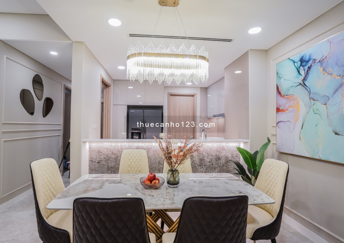 Thuê căn hộ cao cấp The River Thủ Thiêm – 3 phòng ngủ - 2WC đầy đủ nội thất 140m2 – 62 triệu